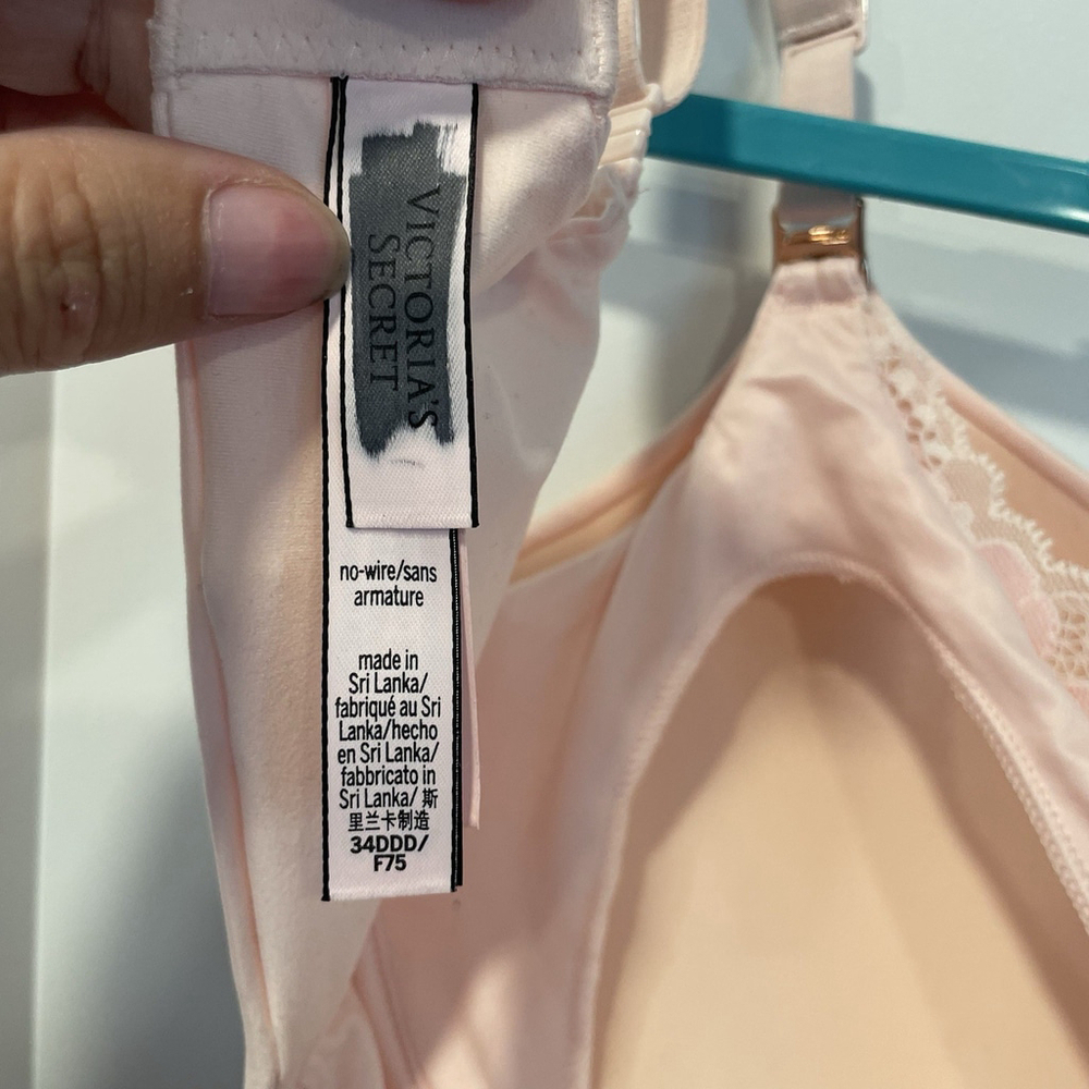 Victoria's Secret Body By Victoria No Wire Nursing Bra Sz 34DDD Pink Lined NWOT - Picture 4 of 7